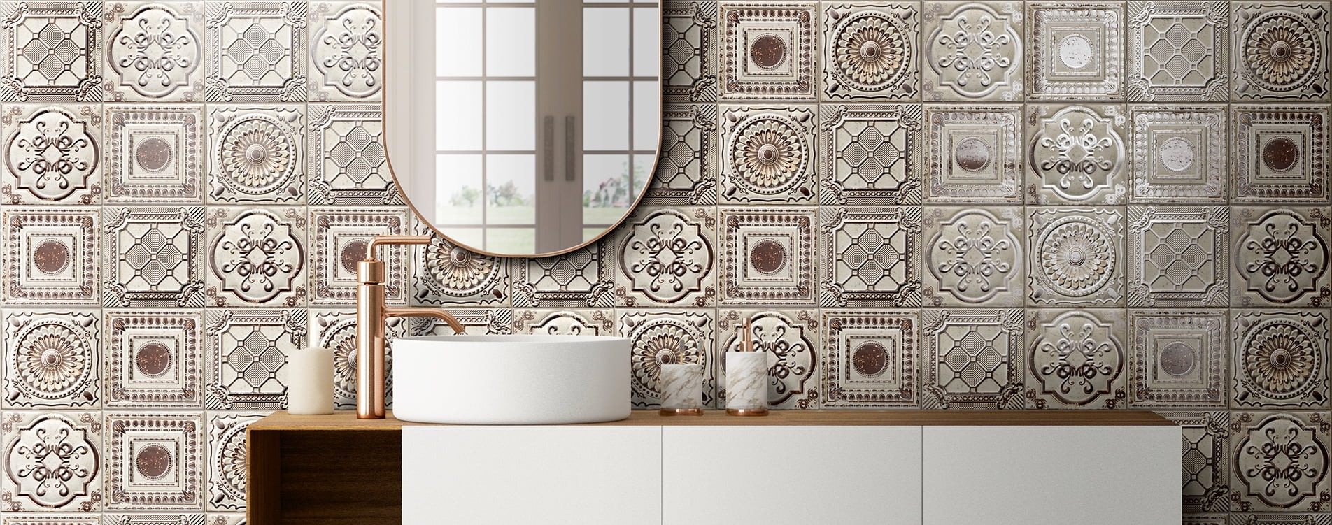 Azulejo Serie Anticatto White Para Baño Mainzu