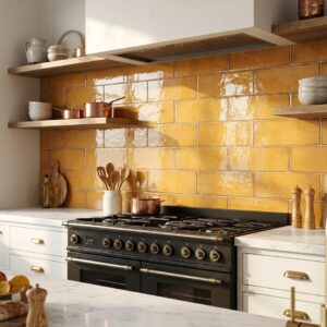 Azulejos Serie Catania Ocre para Baño y Cocina Mainzu