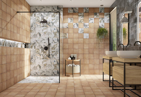 Azulejo Baño Rustico Cotto Decor Autumn Leaves Bottega 20X20 Mainzu