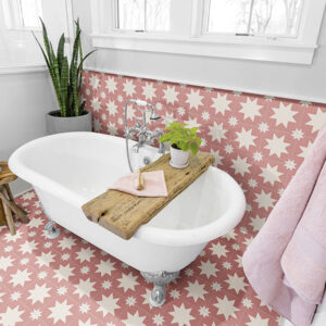 Azulejo Para Baño Pink Star Optym Fired 20x20 Mainzu