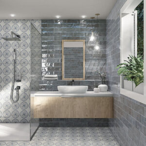 Azulejos Baño Blu Cinque Terre 10X30 Mainzu