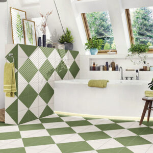 Azulejos Baño Green Middle Optym Fired 20x20 Mainzu