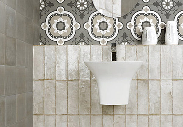 azulejos baño rustico Grey Alboran Anthracite Nostalgy Mainzu