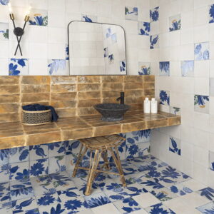 azulejos baño rustico Portobello White Nostalgy Caramelo Alboran Mainzu