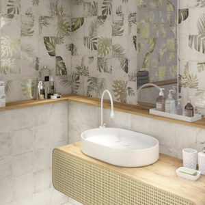 azulejos baño rustico White Tahiti Arue Arrebato Mainzu