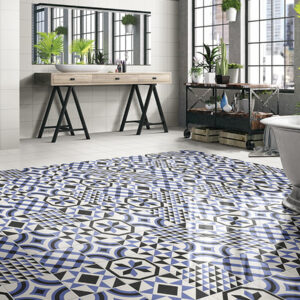 azulejo para baño Blu Riga White Optym Trinity Mainzu