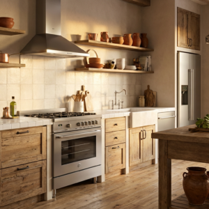 Cocina Estilo Mediterráneo Con Azulejo Serie Milano