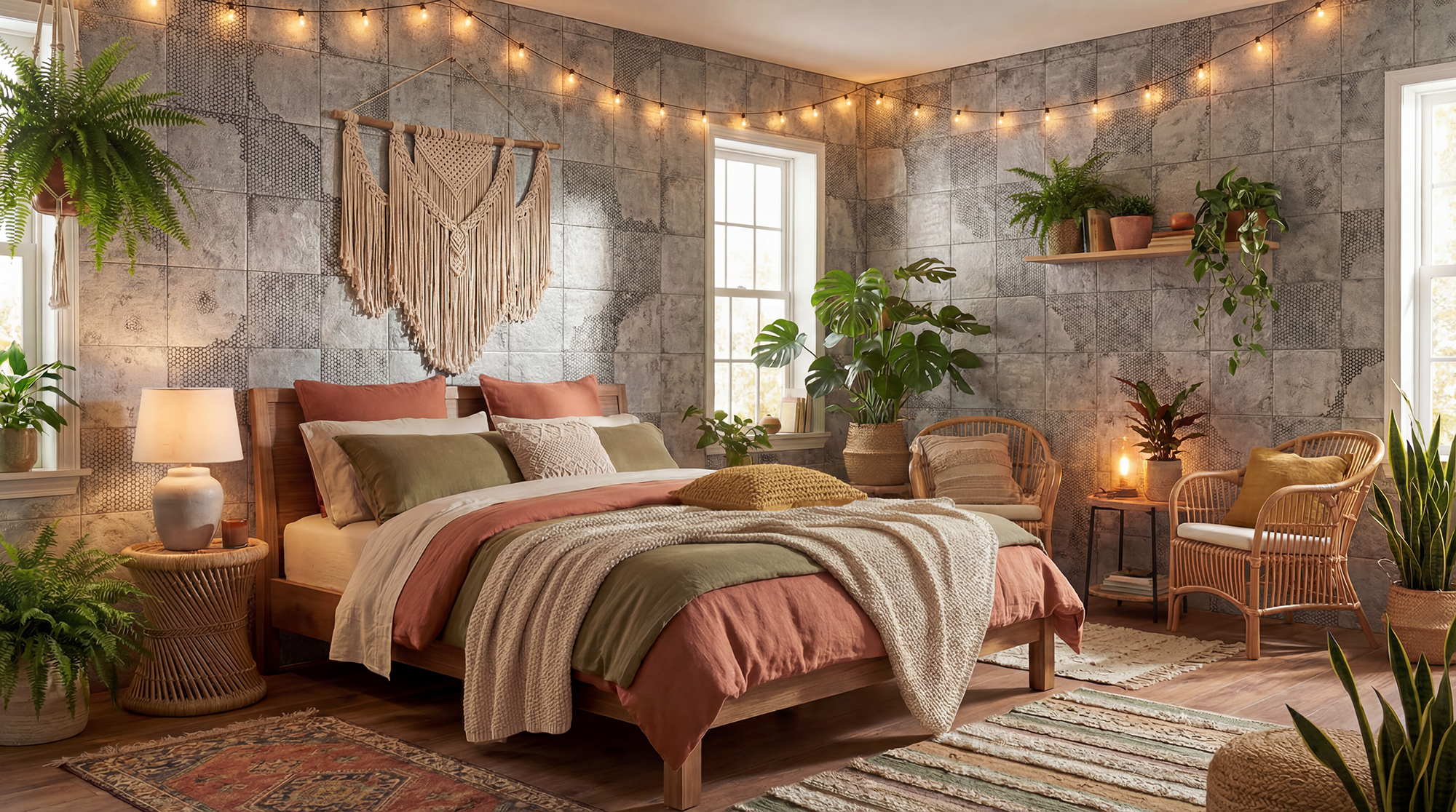 azulejos para Dormitorio con revestimiento GREY-MANDALA