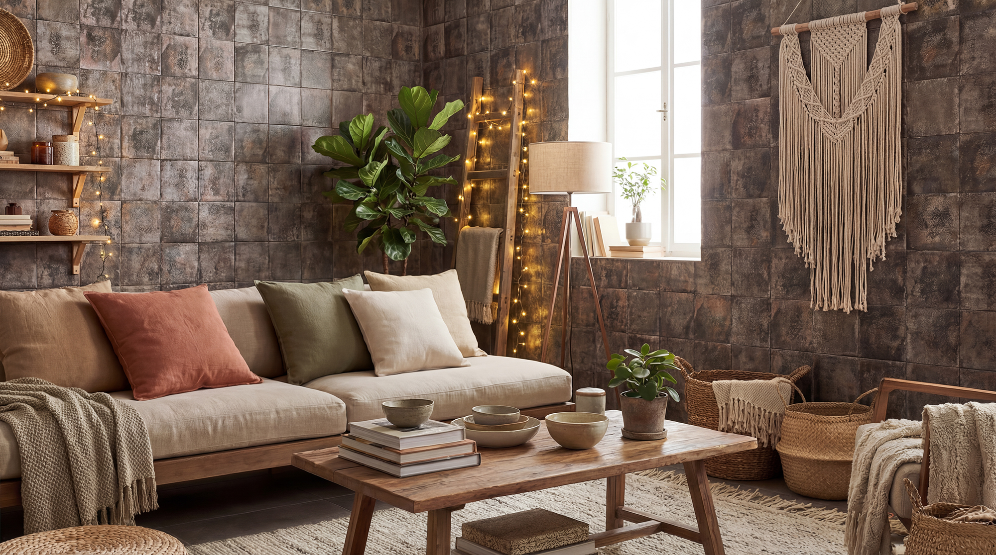 azulejos rusticos BLACK-MANDALA