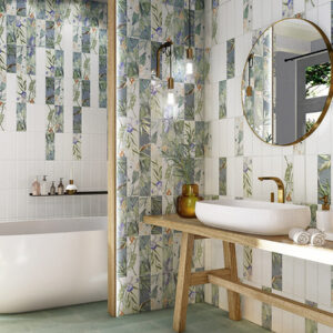 azulejos para baño Tapis Eden Liso Blanco Jungle Mainzu