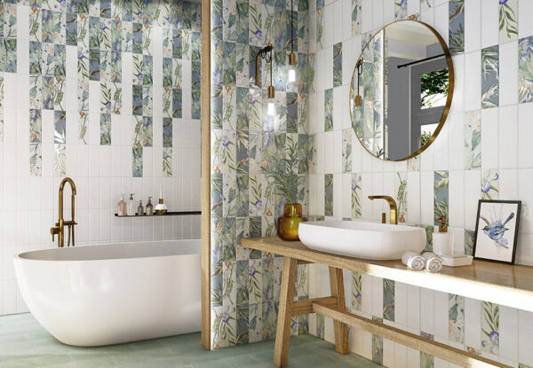 azulejos para baño Tapis Eden Liso Blanco Jungle Mainzu