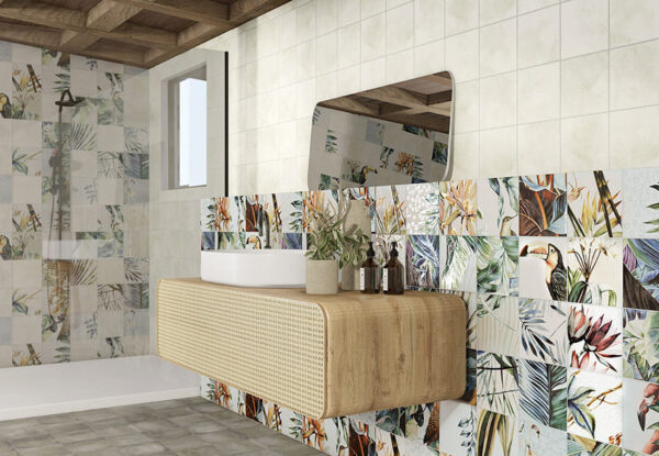 azulejo para baño Tikida Blanco Decor Tikida Mainzu