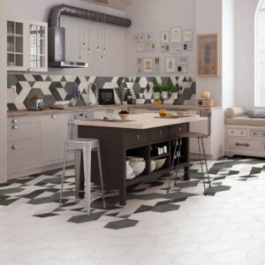 Azulejo Hexa Boreal Blanco