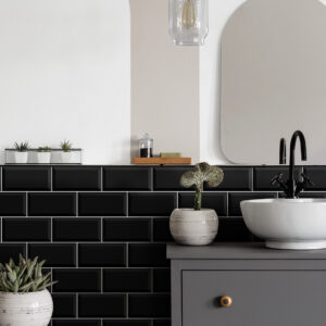 Azulejo Metro Negro 10x20