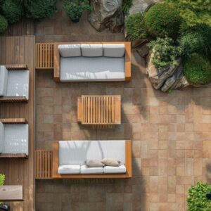 Azulejo Mec Tangram Abadía Avena 50x50