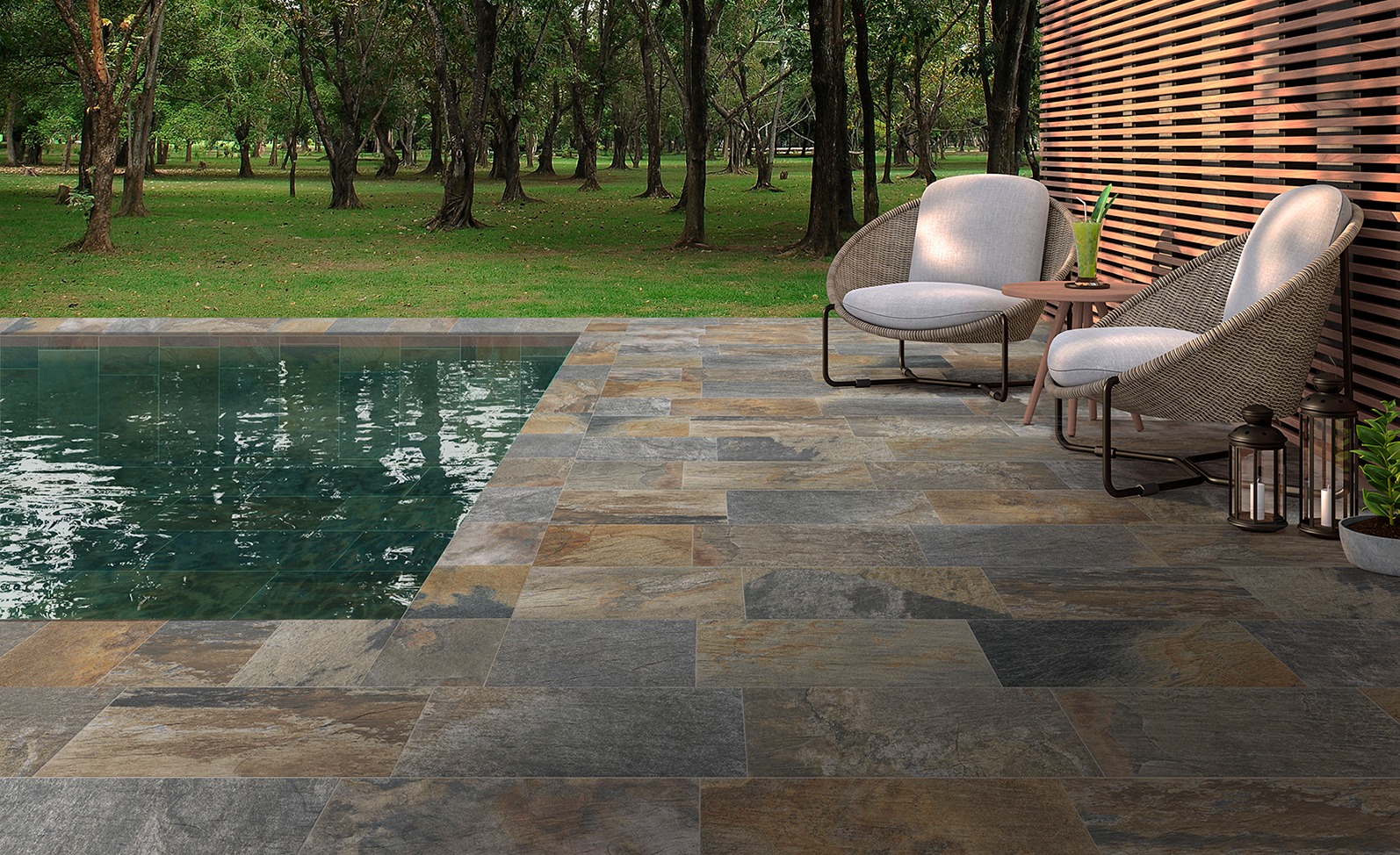 Azulejos Serie Moritz para Terraza, Zona Piscina... Keros