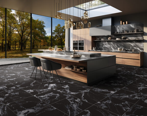 azulejos imitacion marmol BROUSSARD NEGRO