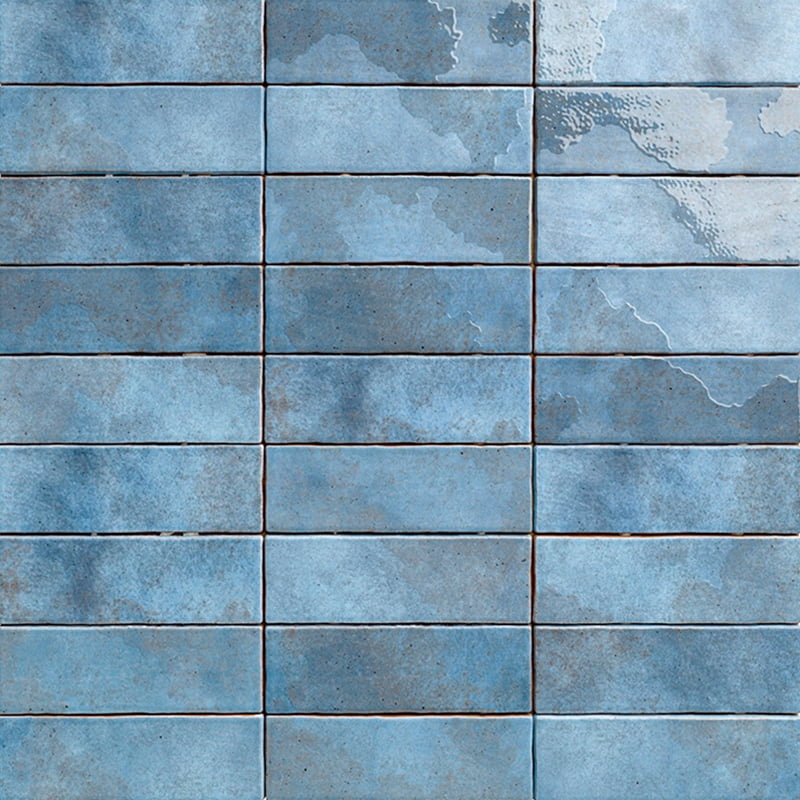 Azulejo Korfu Blue 6,5x20 Mate con Brillo
