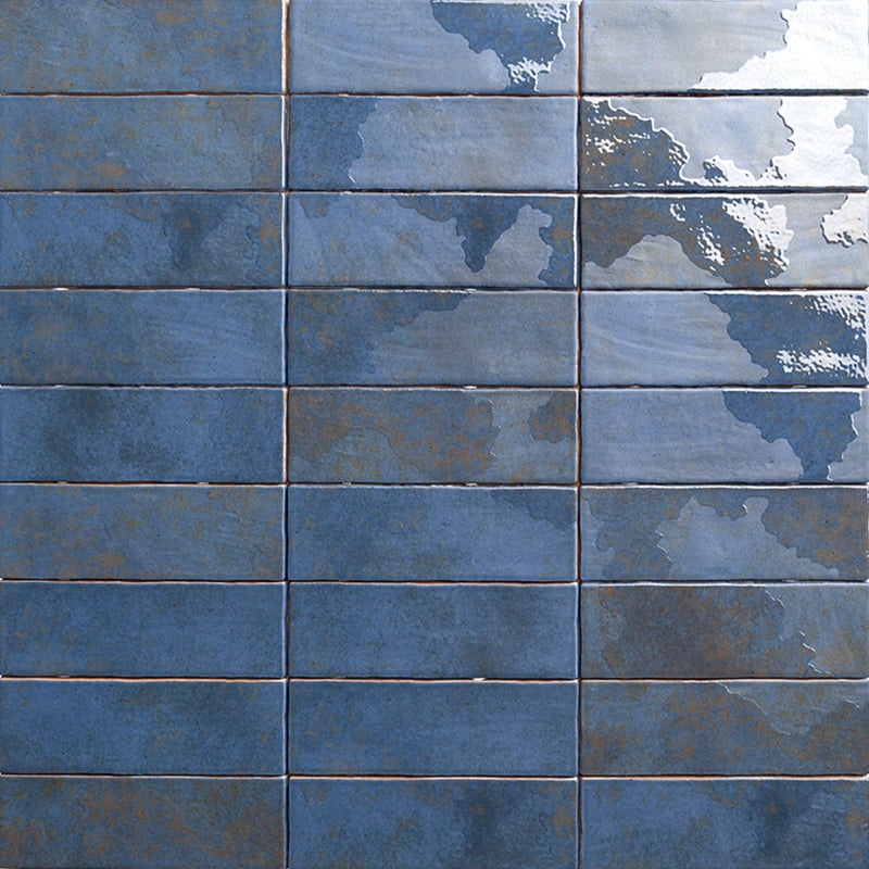 Azulejo Korfu Cobalt 6,5x20 Mate con Brillo