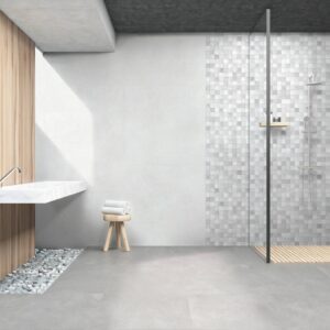 Azulejos para Baño Serie Decorado Lontano Gris Keros