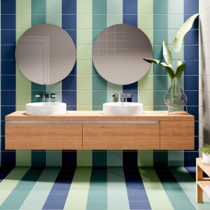 Azulejos Shell Basil Aloe Teal Navy Techn Mainzu 20x20