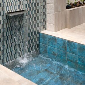 Azulejos para piscina White Blue River Mainzu