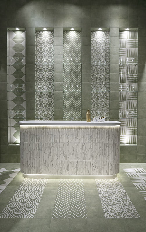 Azulejos Serie Decor Green Garden para Baño y Cocina Mainzu