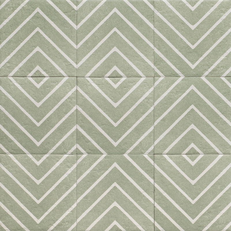Azulejo Porcelánico Decor Green Garden One 20x20 Mate
