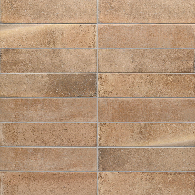 Azulejo Porcelánico Clay Cotto 7,5x30 Mate