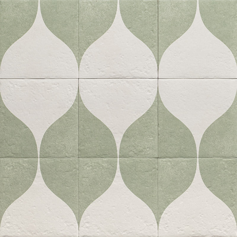 Azulejo Porcelánico Decor Green Garden Two 20x20 Mate