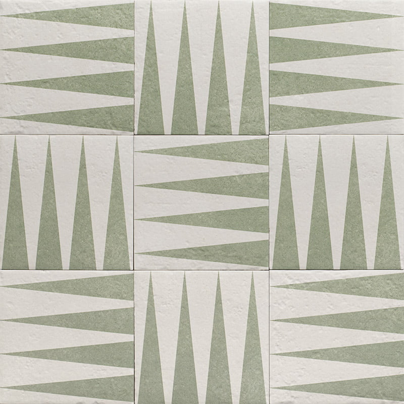 Azulejo Porcelánico Decor Green Garden Four 20x20 Mate
