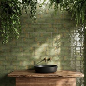 Azulejos Serie Catania Verde para Baño y Cocina Mainzu